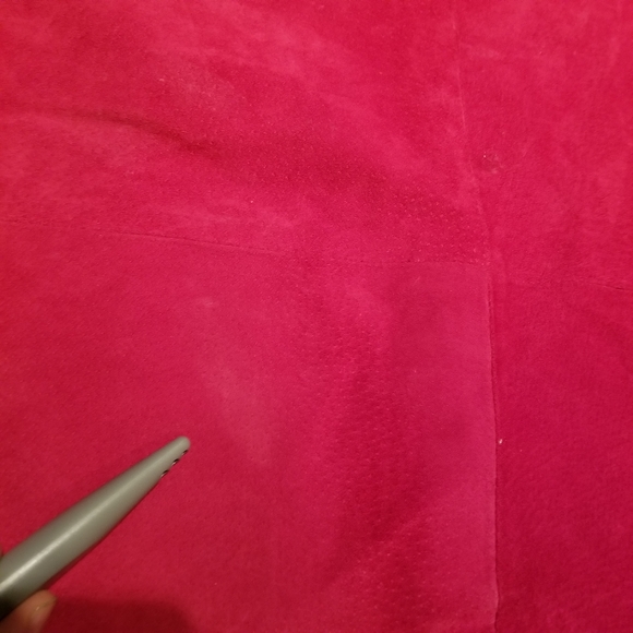 Vintage 70s Fuschia Suede Pencil Skirt Size Large - Picture 12 of 12